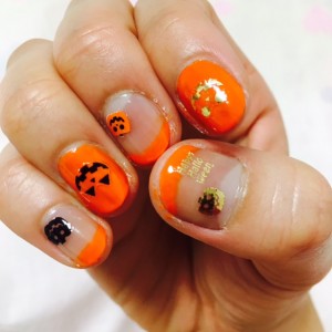 出来ました　　ハロウィンネイル
